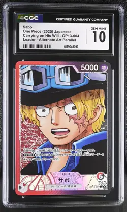 2025 One Piece Carrying On His Will Sabo Japanese CGC 10 #OP13-004 - Image 1