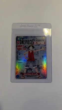 Bandai One Piece CCG Monkey D. Luffy College Basketball Promo Full Art Holo - Image 1