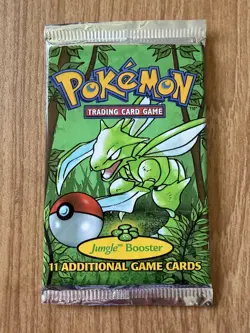 21.00g - Pokemon 1999 Jungle Unlimited Booster Pack Scyther Vintage WOTC - Image 1