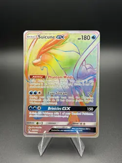 Pokemon TCG Suicune GX Full Art Rainbow Rare Lost Thunder 220/214 NM - Image 1