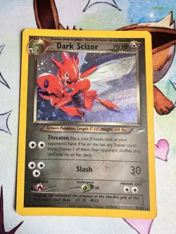 Pokemon TCG Neo Destiny Dark Scizor 9/105 Holo Rare Vintage - Image 1