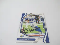 2021 Panini Aaron Donald Los Angeles Rams "Star" Autographed Football Card - Image 1