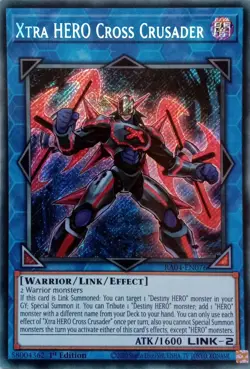 Xtra Hero Cross Crusader Secret Rare 1st Edition Mint Yu-Gi-Oh Card RA04-EN076 - Image 1