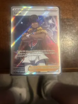Pokemon TCG Leon Full Art Trainer Holo Ultra Rare Card 182/185 Vivid Voltage - Image 1