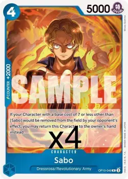 4X One Piece Card Game Sabo OP10-049 Rare NM - Image 1