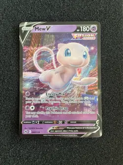 Pokemon Crown Zenith Mew v Holo Ultra Rare Card #060/159 - Image 1