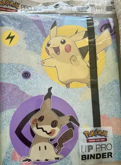 Pokemon Ultra Pro 18 Pocket Portfolio Pikachu and Mimikyu Holds 360 Cards SEALED - Image 1