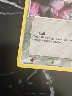 Pokemon Aron 44/100 2006 Crystal Guardians LP Stamped Reverse Holo Card - Image 5