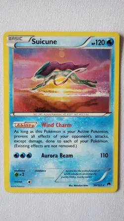 Suicune 30/122 Pokemon Card TCG XY Breakpoint Reverse Holo LP - Image 1