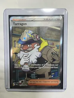 Pokemon TCG Trainer Tarragon Full Art Holo Card 116/088 English Collectible - Image 1