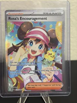 Rosa's Encouragement 123/088 SIR Perfect Order Pokemon Card Full Art Trainer - Image 1