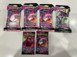 6 Pokemon TCG: Sword & Shield-Fusion Strike Booster Packs 6 packs - Image 1