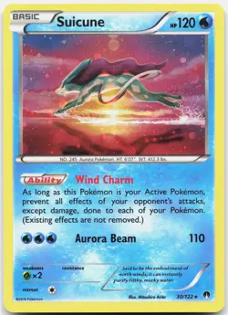 Suicune Rare BREAKpoint 30/122 NM/M Pokemon Holo - Image 1