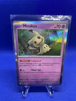 Pokemon TCG Mimikyu 037/091 Paldean Fates Holo Rare NM - Image 1
