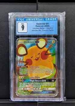 CGC 9 Pokemon Trainer's Toolkit Dedenne GX Promo 195a/214 2020 Alt Art MT Graded - Image 2