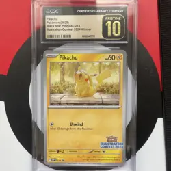 Pokemon Pikachu Illustration Contest 2024 Winner CGC Pristine 10 Promo - Image 1