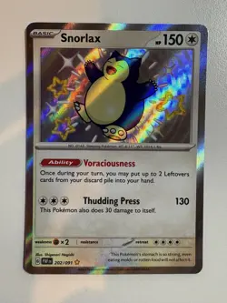 Pokemon TCG: 2024 Paldean Fates Shiny Snorlax (202/091) - Image 1