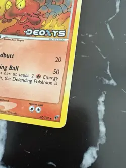 Pokemon TCG Magcargo EX Deoxys 37/107 Reverse Holo Uncommon Stamped HP - Image 2