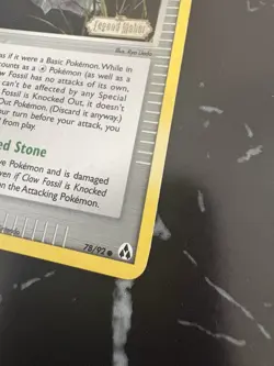 Pokemon TCG Claw Fossil EX Legend Maker 78/92 Regular Common Stamped LP - MP - Image 2