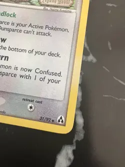 Pokemon TCG Dunsparce EX Legend Maker 31/92 Reverse Holo Uncommon 2006 Nintendo - Image 2