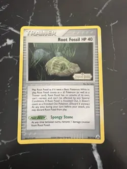 Dmg Pokemon TCG Root Fossil HP 40 Legend Maker 80/92 Reverse Holo - Image 1