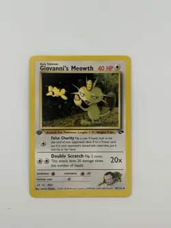Pokemon TCG Giovanni's Meowth 1st Edition Gym Challenge 43/132 - NM - Image 1