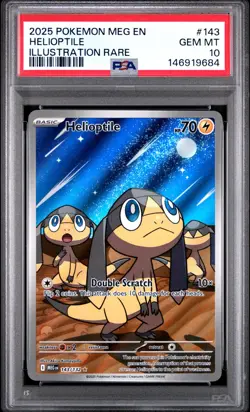 Pokemon Mega English Helioptile Illustration Rare #143 PSA 10 GEM MINT - Image 1