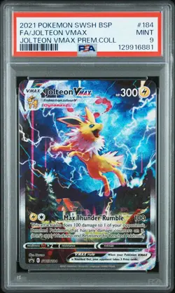 2021 Pokemon Jolteon VMax Promo SWSH184 PSA 9 - Image 1
