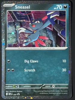Sneasel 020 Cosmos Holo Promo 🌀 SWIRL 🌌 Pokemon MEP Near Mint Pokemon TCG - Image 1