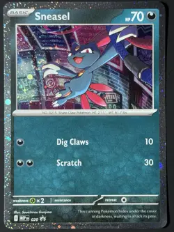Sneasel 020 Cosmos Holo Promo 🌀 SWIRL 🌌 Pokemon MEP Near Mint Pokemon TCG - Image 2