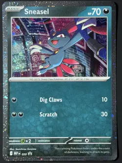 Sneasel 020 Cosmos Holo Promo 🌀 SWIRL 🌌 Pokemon MEP Near Mint Pokemon TCG - Image 3