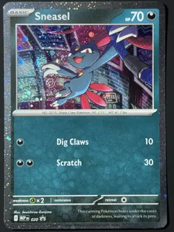 Sneasel 020 Cosmos Holo Promo 🌀 SWIRL 🌌 Pokemon MEP Near Mint Pokemon TCG - Image 4
