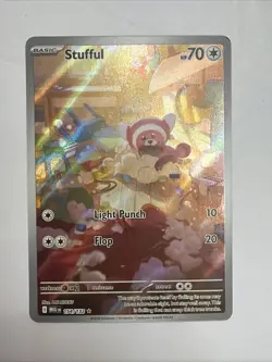 Pokemon Stufful 154/132 Me01: Mega Evolution Full Art Holo Illustration Rare - Image 1