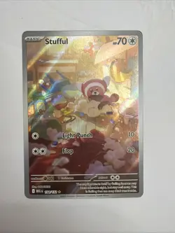 Pokemon Stufful 154/132 Me01: Mega Evolution Full Art Holo Illustration Rare - Image 2