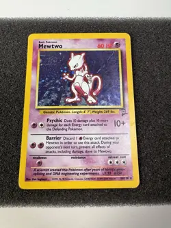 Pokemon TCG Mewtwo 10/130 1999 Base Set 2 Holo Rare - Image 1