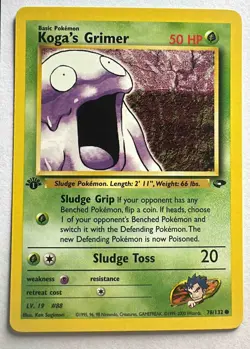 2000 Pokemon Gym Challenge 1st Edition Koga's Grimer #78/132 - Image 1