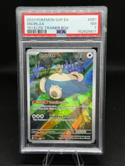 2023 Pokemon TCG Snorlax 051 Scarlet & Violet Black Star Promo Holo PSA 7 NM - Image 1