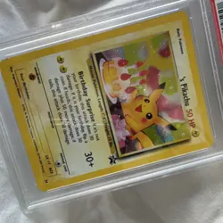 Pokemon Birthday Pikachu Holo Promo Black Star PSA 8 24 English - Image 2