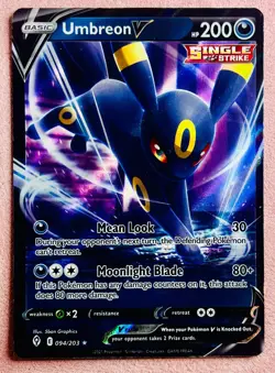 Umbreon V 094/203 | Evolving Skies | 2021 Pokemon TCG Card | DMG Dents On Back - Image 1