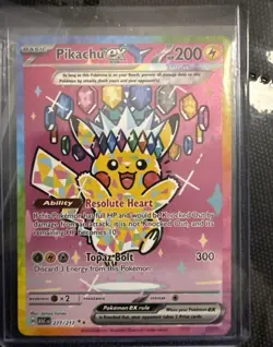 Pokemon TCG - Pikachu ex 277/217 Special Illustration Rare | NM 10 contender - Image 1