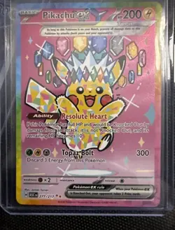 Pokemon TCG - Pikachu ex 277/217 Special Illustration Rare | NM 10 contender - Image 2