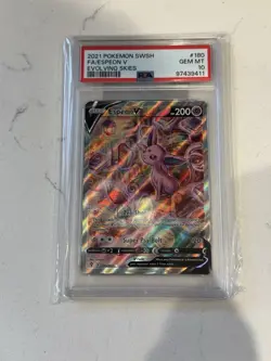 Pokemon Espeon V 180/203 Evolving Skies Ultra Rare Full Art Holo PSA 10 - Image 1