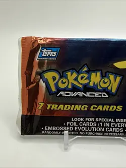 POKEMON Advanced TOPPS Booster Pack - 2003 Vintage SEALED - Pikachu Artwork - Image 2