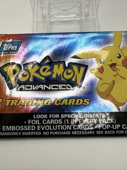 POKEMON Advanced TOPPS Booster Pack - 2003 Vintage SEALED - Pikachu Artwork - Image 5