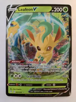 Leafeon V 007/203 Holo V Rare Evolving Skies NM/M Pokemon - Image 1