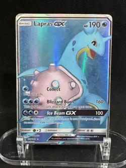 Lapras GX (Full Art) 139/149 Holo Ultra Rare SM Base Set Pokemon Heavily Played - Image 1