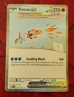 Eiscue ex 222/197 SIR NM 2023 Pokemon SV Obsidian Flames Special Illustration - Image 1