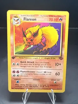 Pokemon Flareon 1st Edition Jungle 19/64 TCG Vintage - Image 1