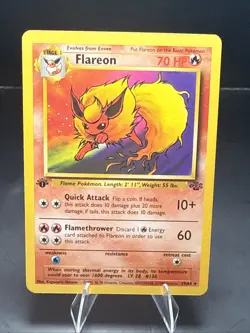 Pokemon Flareon 1st Edition Jungle 19/64 TCG Vintage - Image 2