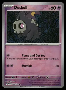 Duskull (Master Ball Pattern) 035/131 Common SV: Prismatic Evolutions Pokemon MP - Image 1